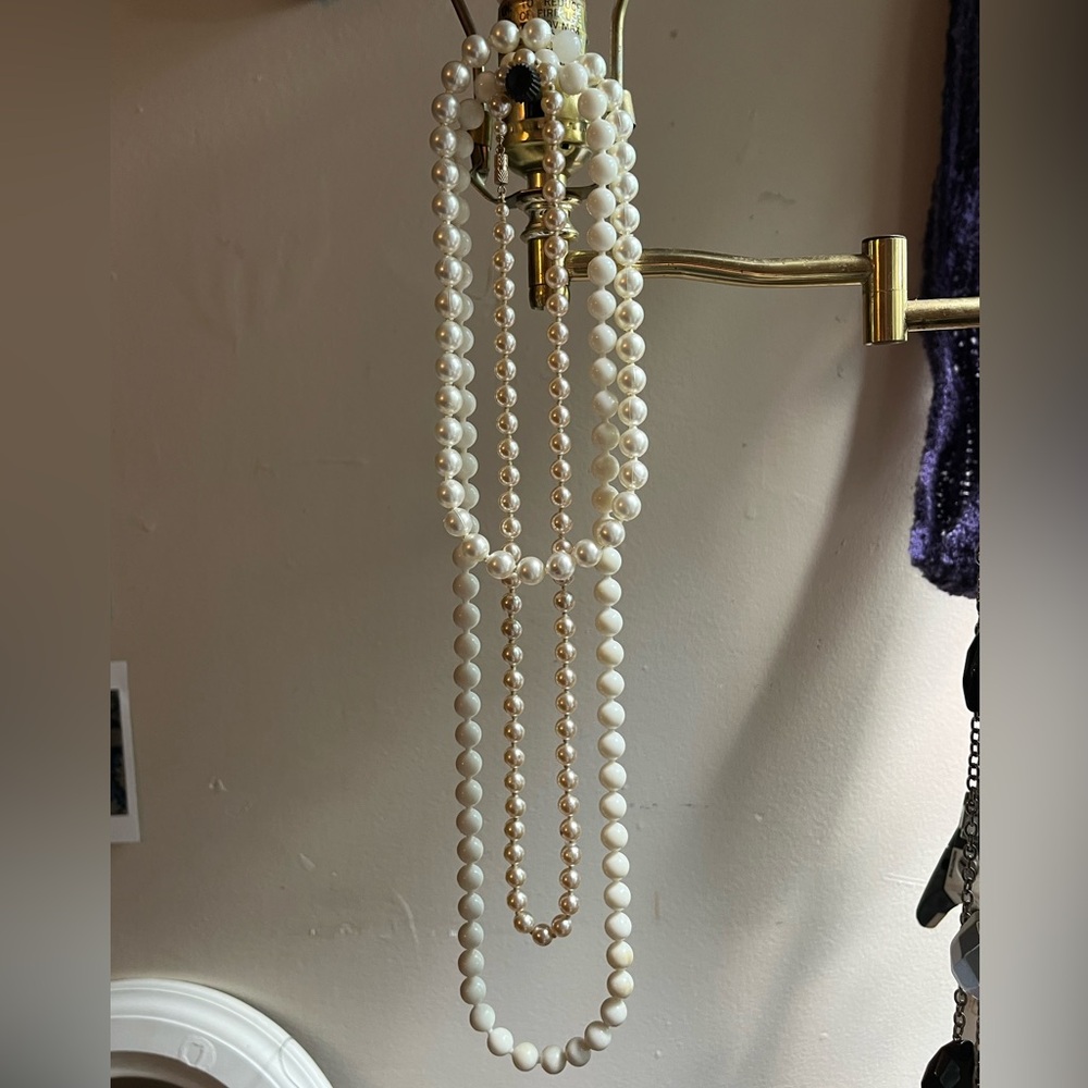SET OF 3: Layered Pearl Necklaces